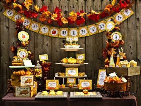 autumn birthday party decorations